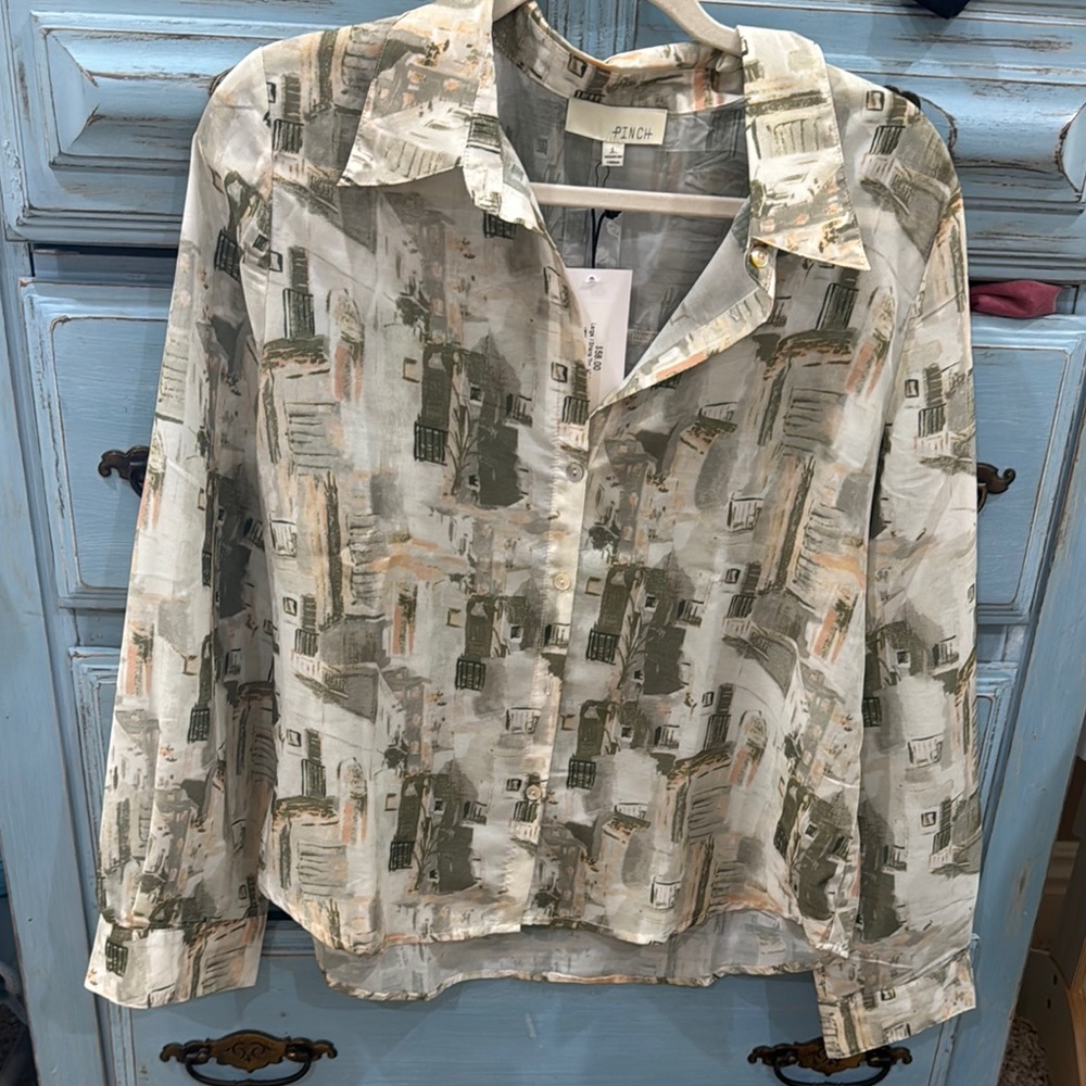 NWT Abstract Print Blouse